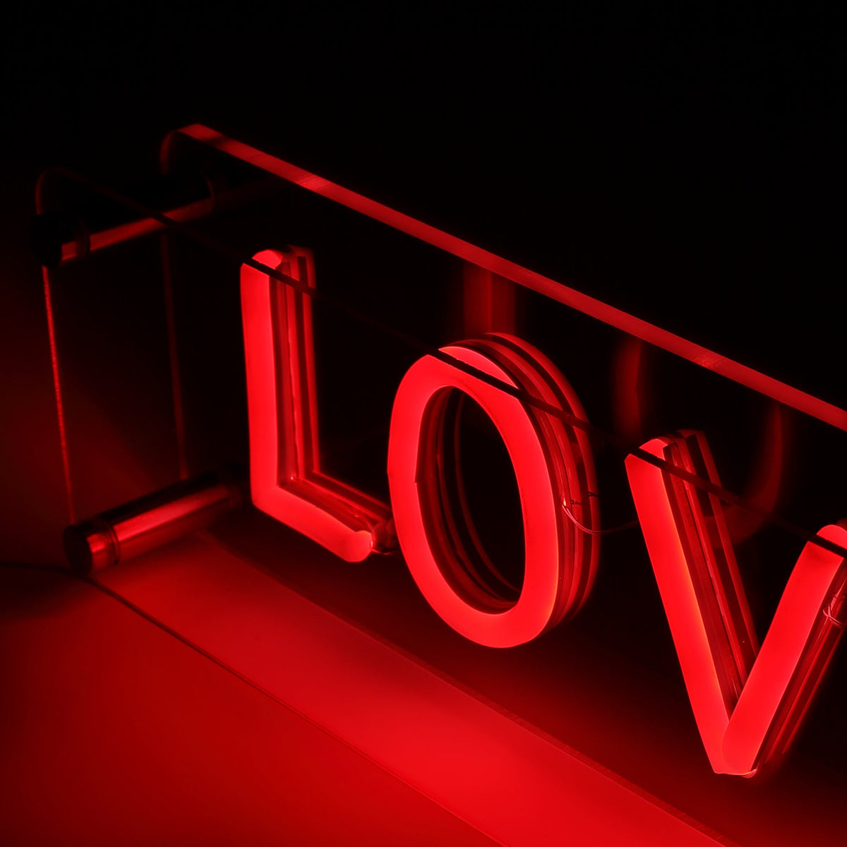 Love LED Neon Box Tafellamp