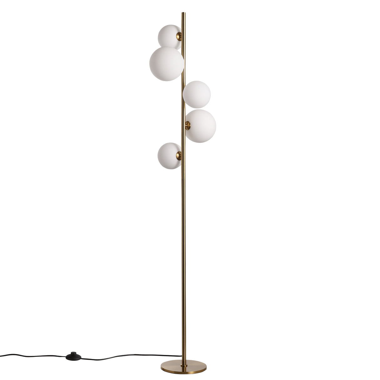 Valencia Vloerlamp Messing/Opal