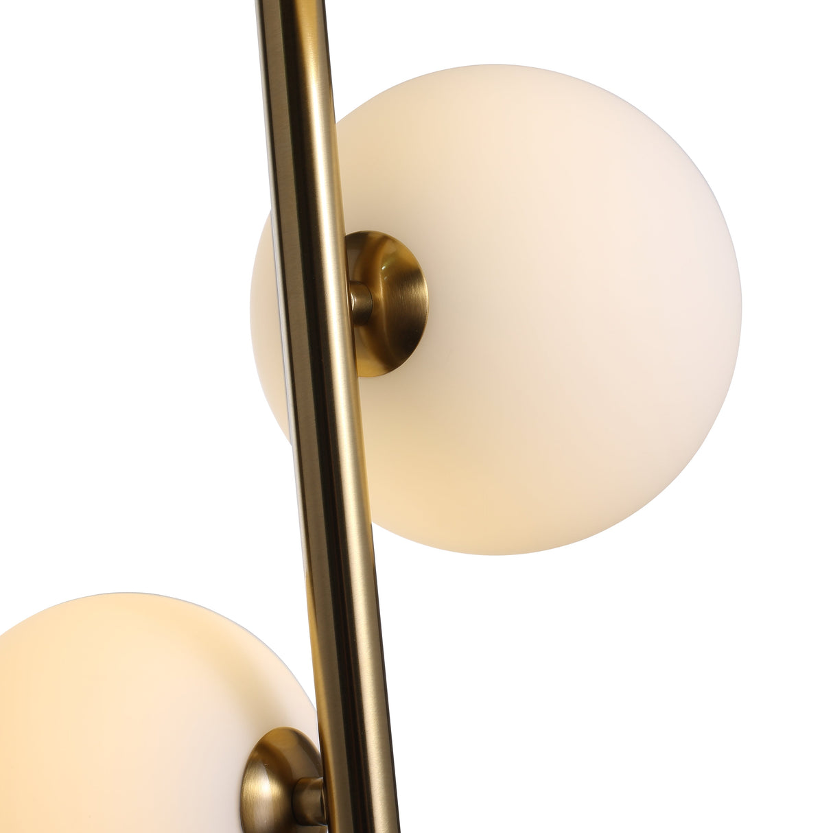 Valencia Vloerlamp Messing/Opal