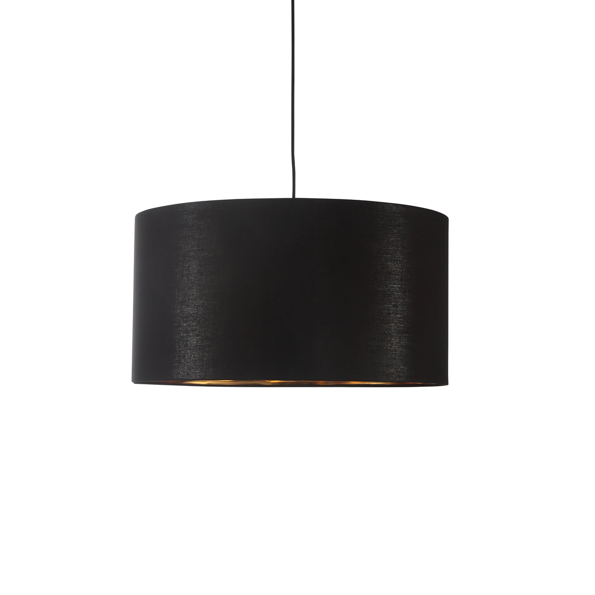 Drum Hanglamp Ø50 Zwart/Messing