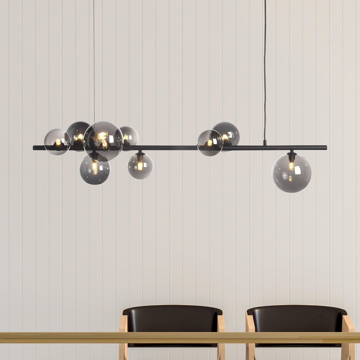 Florence Långbord Taklampa Svart/Smoke-Lampconcept.se