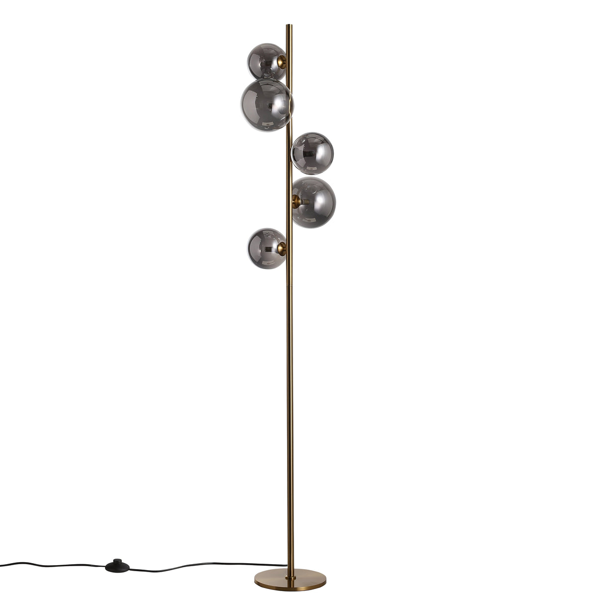 Valencia Vloerlamp Messing/Smoke