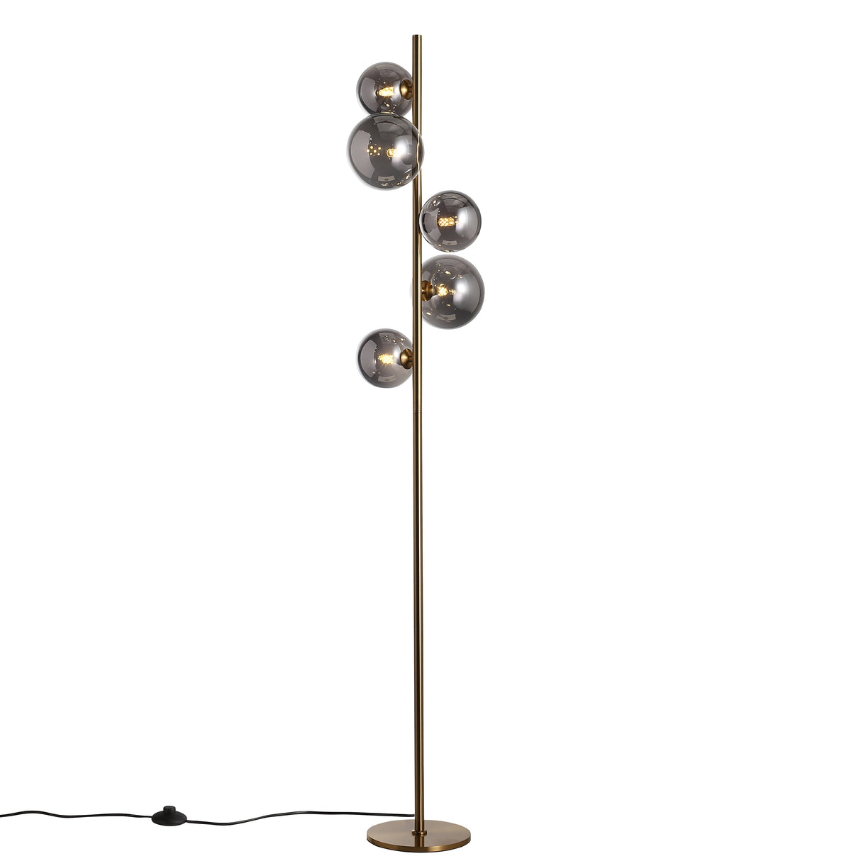 Valencia Vloerlamp Messing/Smoke