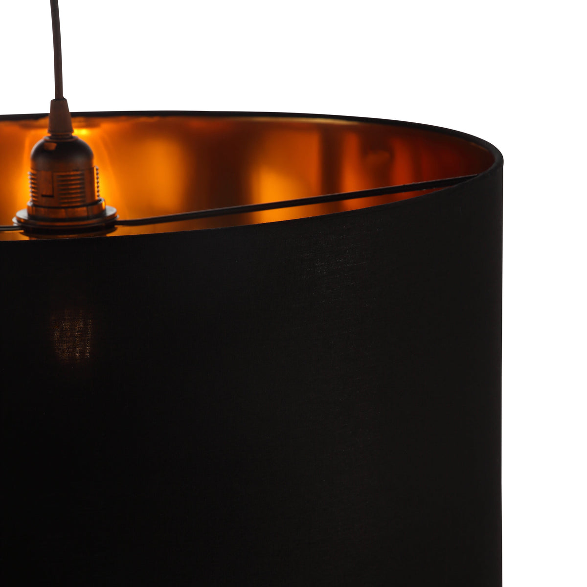 Drum Hanglamp Ø50 Zwart/Messing