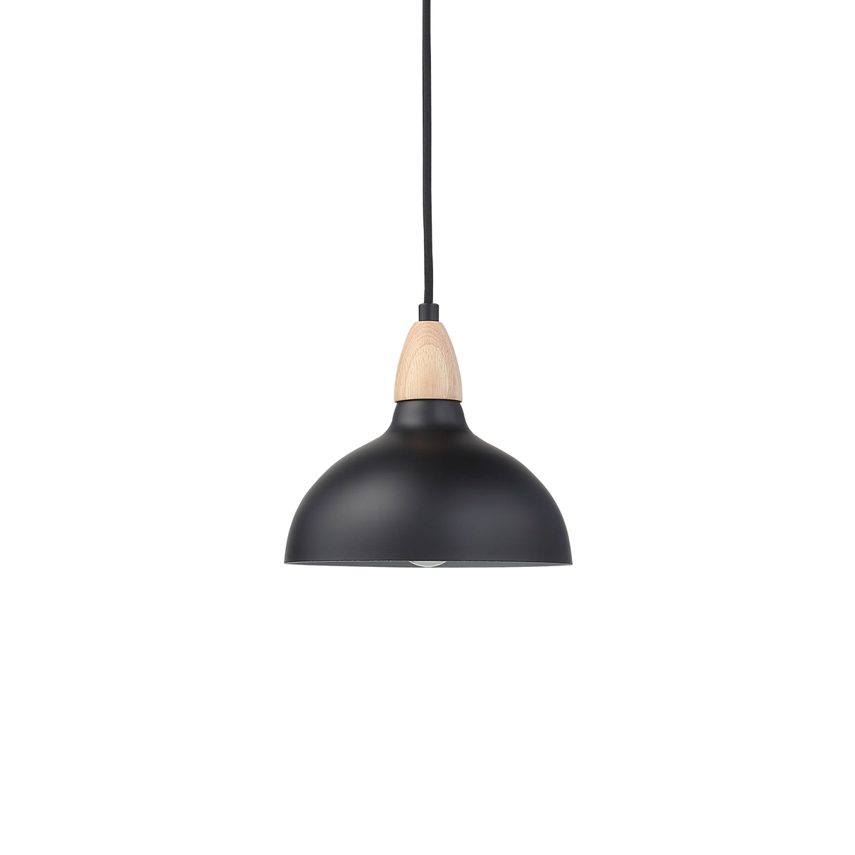 Oak Taklampa Ø19 Ljus Trä/Svart-Lampconcept.se