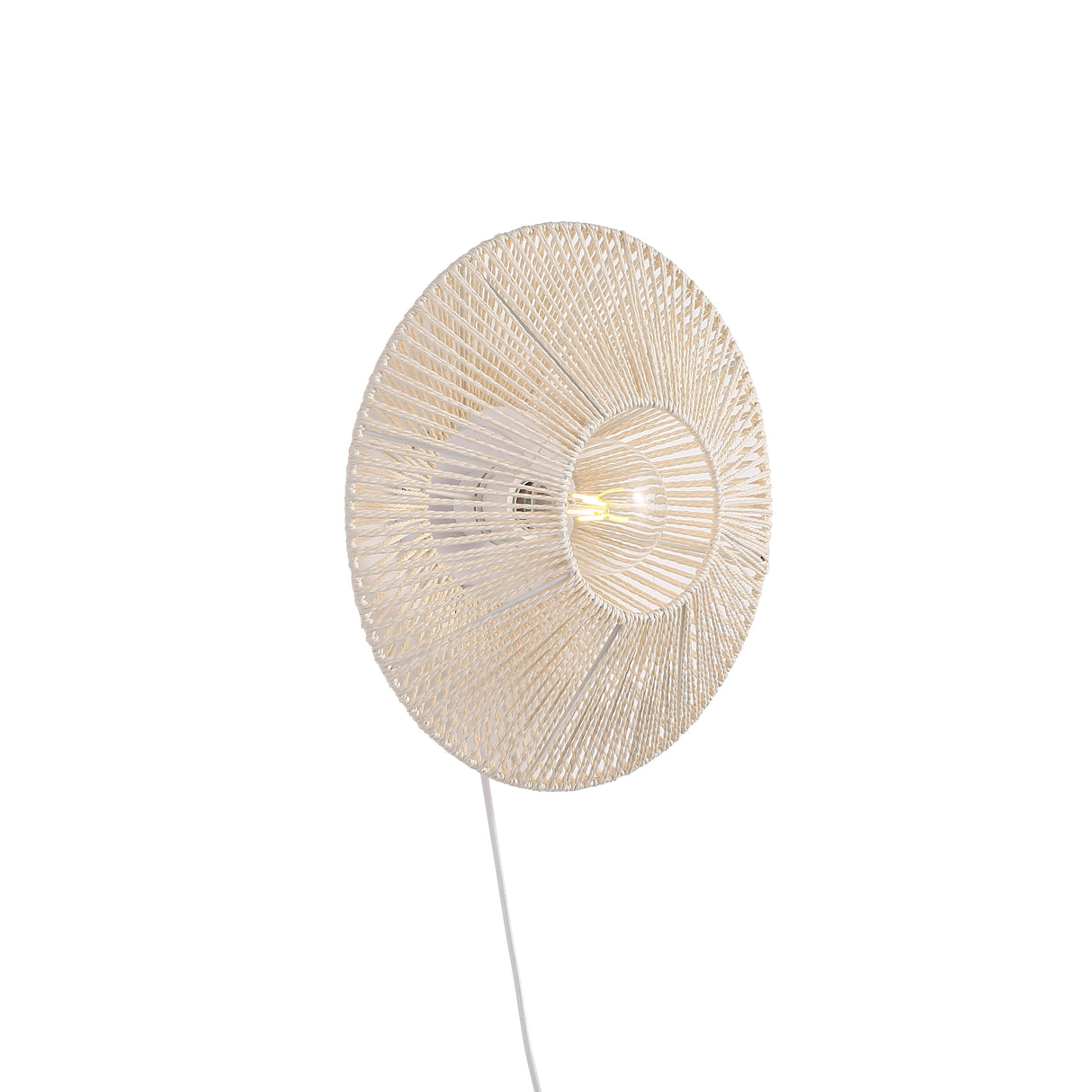 Orb Braided Væglampe Raw White