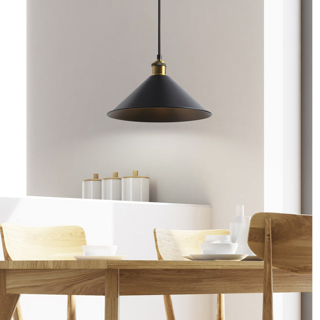 Coffee Taklampa Ø30 Svart/Mässing-Lampconcept.se