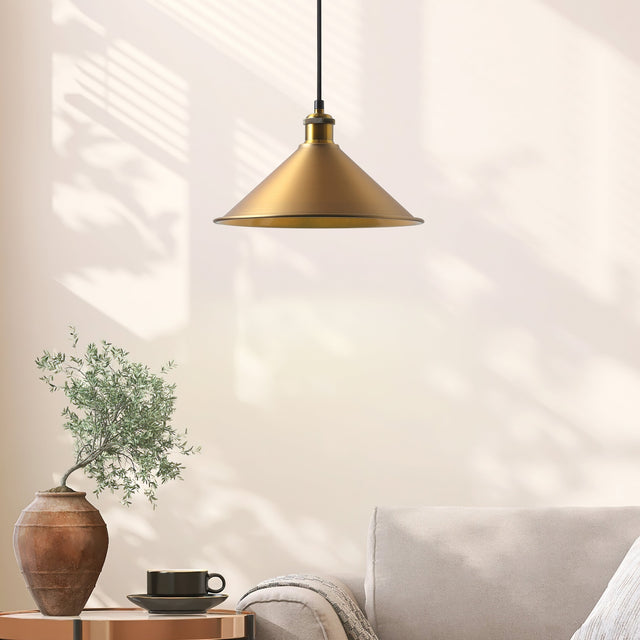 Coffee Taklampa Ø30 Borstad Mässing-Lampconcept.se