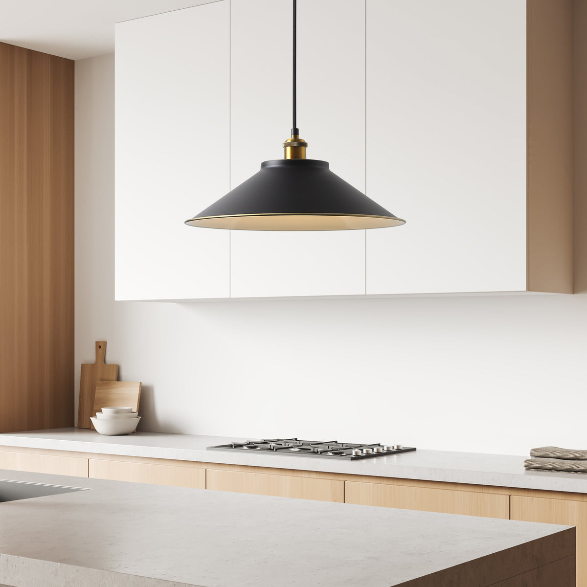 Coffee Taklampa Ø40 Svart/Mässing-Lampconcept.se