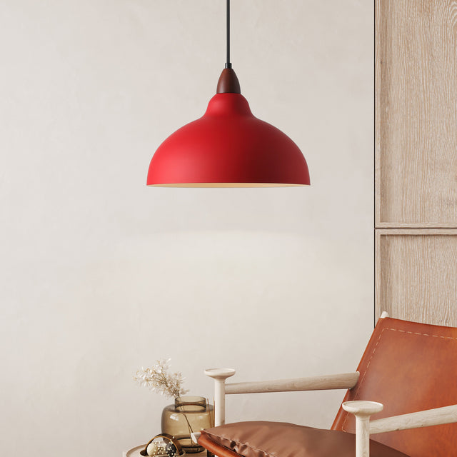 Oak Taklampa Ø35 Röd-Lampconcept.se