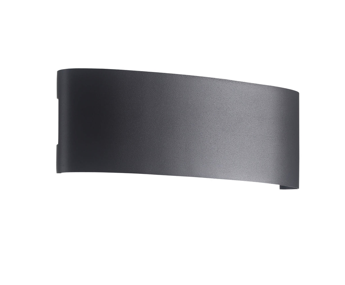 Ortelo 8W 22cm Vägglampa Utomhus Svart-Lampconcept.se