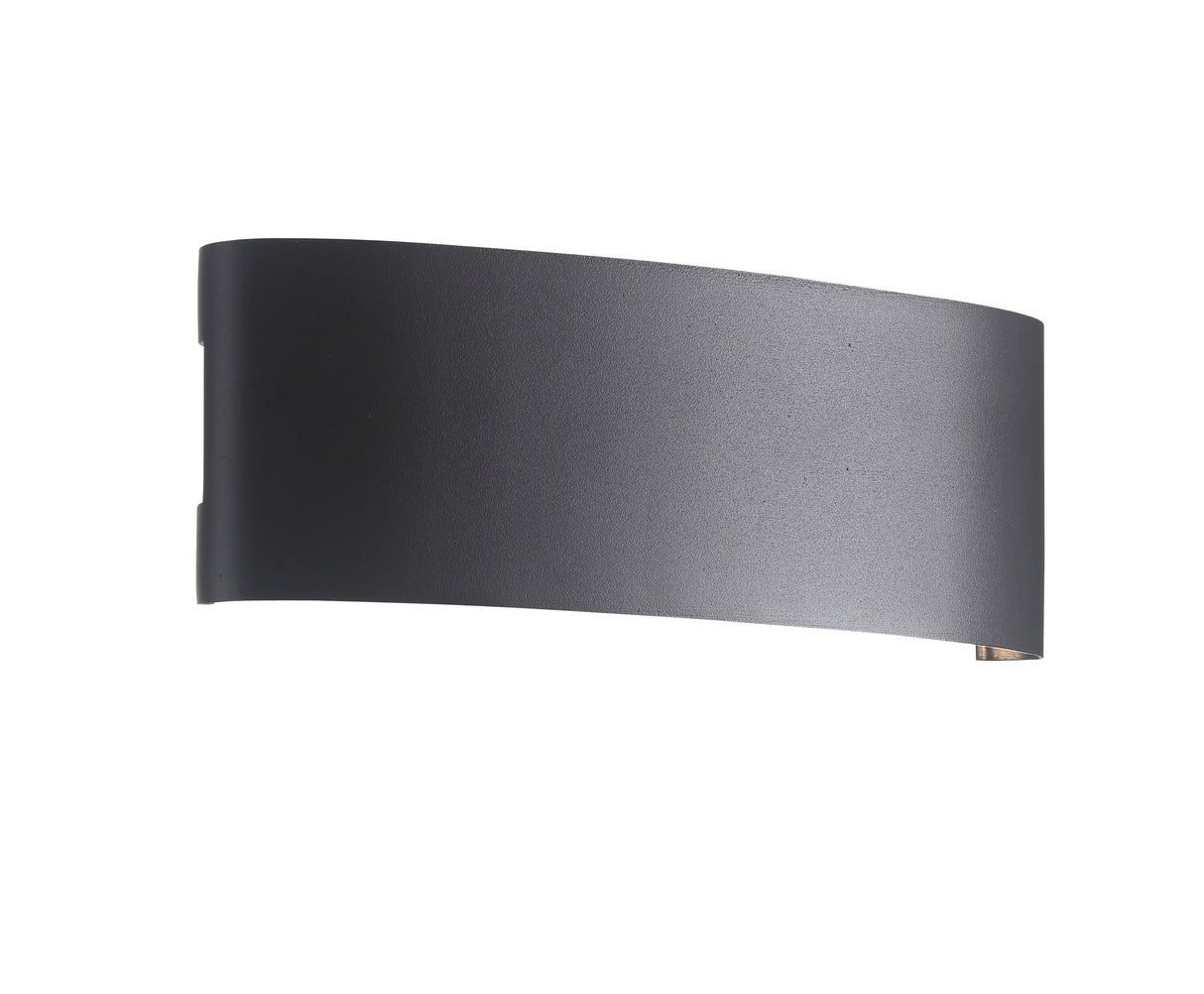 Ortelo 8W 22cm Vägglampa Utomhus Svart-Lampconcept.se