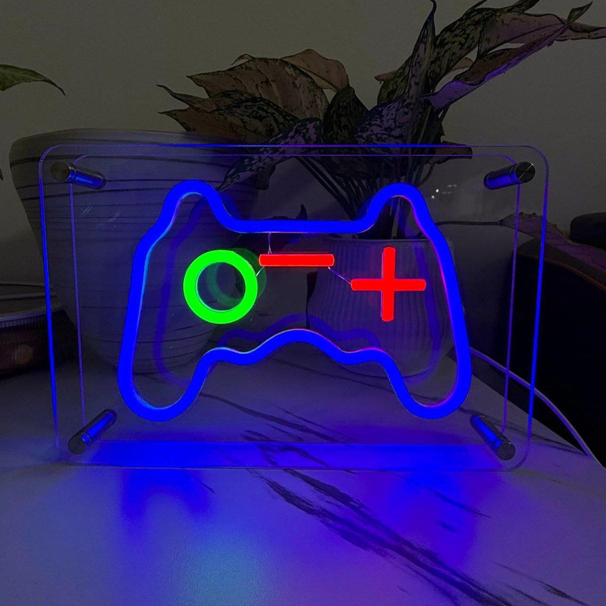 Joystick LED Neon Box Tafellamp