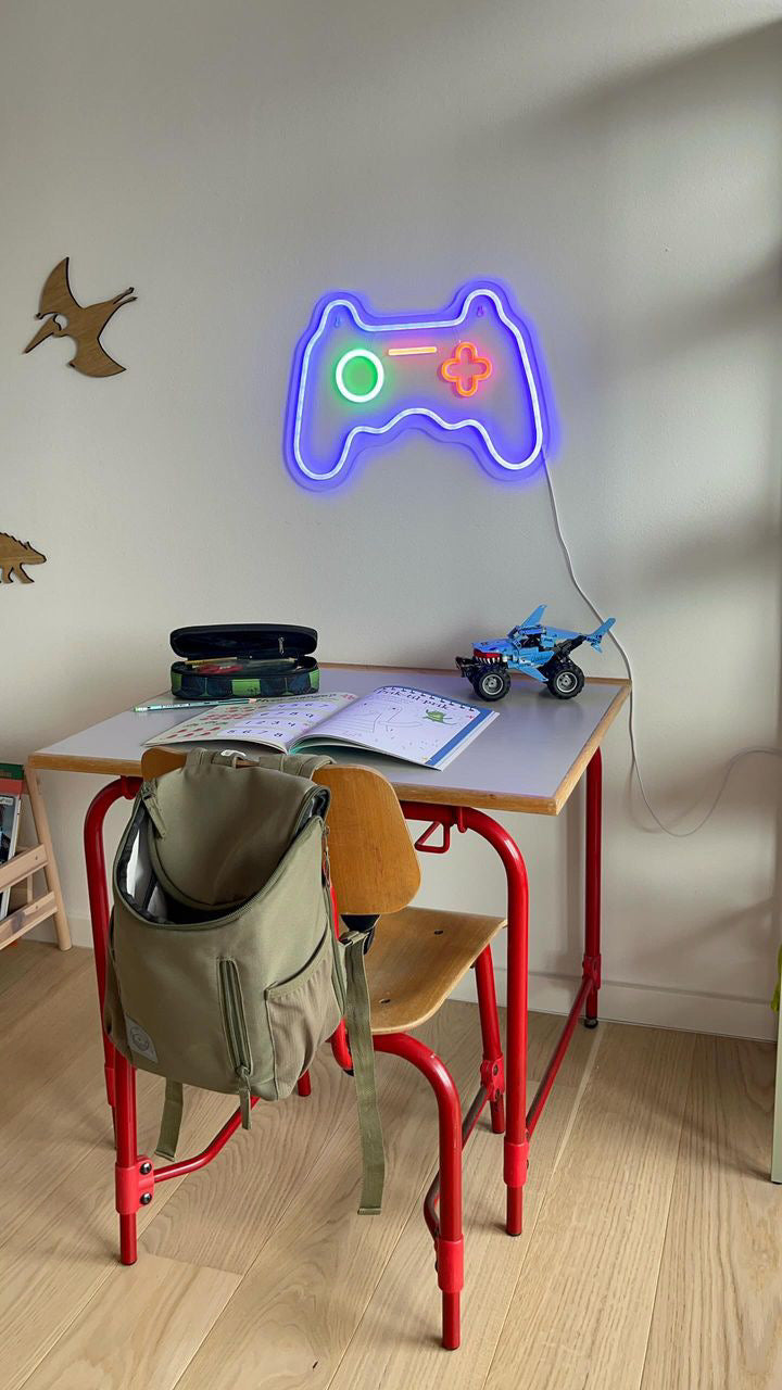 Joystick Neon Vägglampa Blå