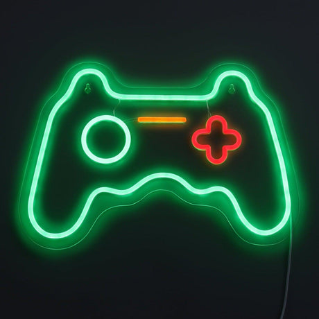 Joystick Neon Vägglampa Grön-Lampconcept.se