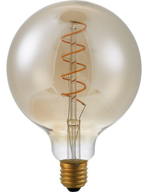 LED E27 Globe Spiral G125 140lm Dæmpbar Gold