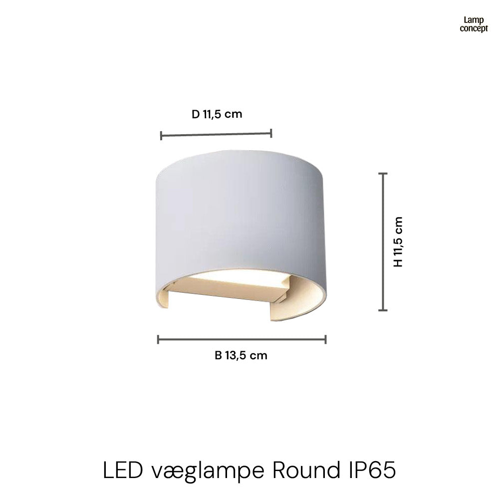 LED Rond Wandlamp Buiten IP54 6W Wit