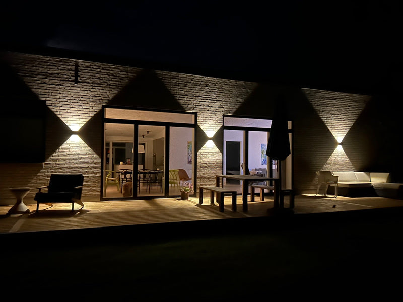 LED Vägglampa Utomhus IP65 6W Svart