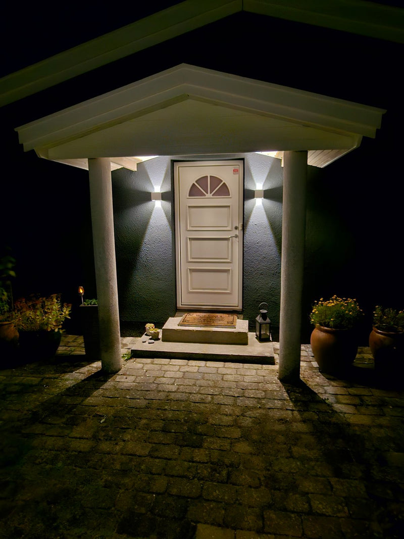 LED Vägglampa Utomhus IP65 6W Vit