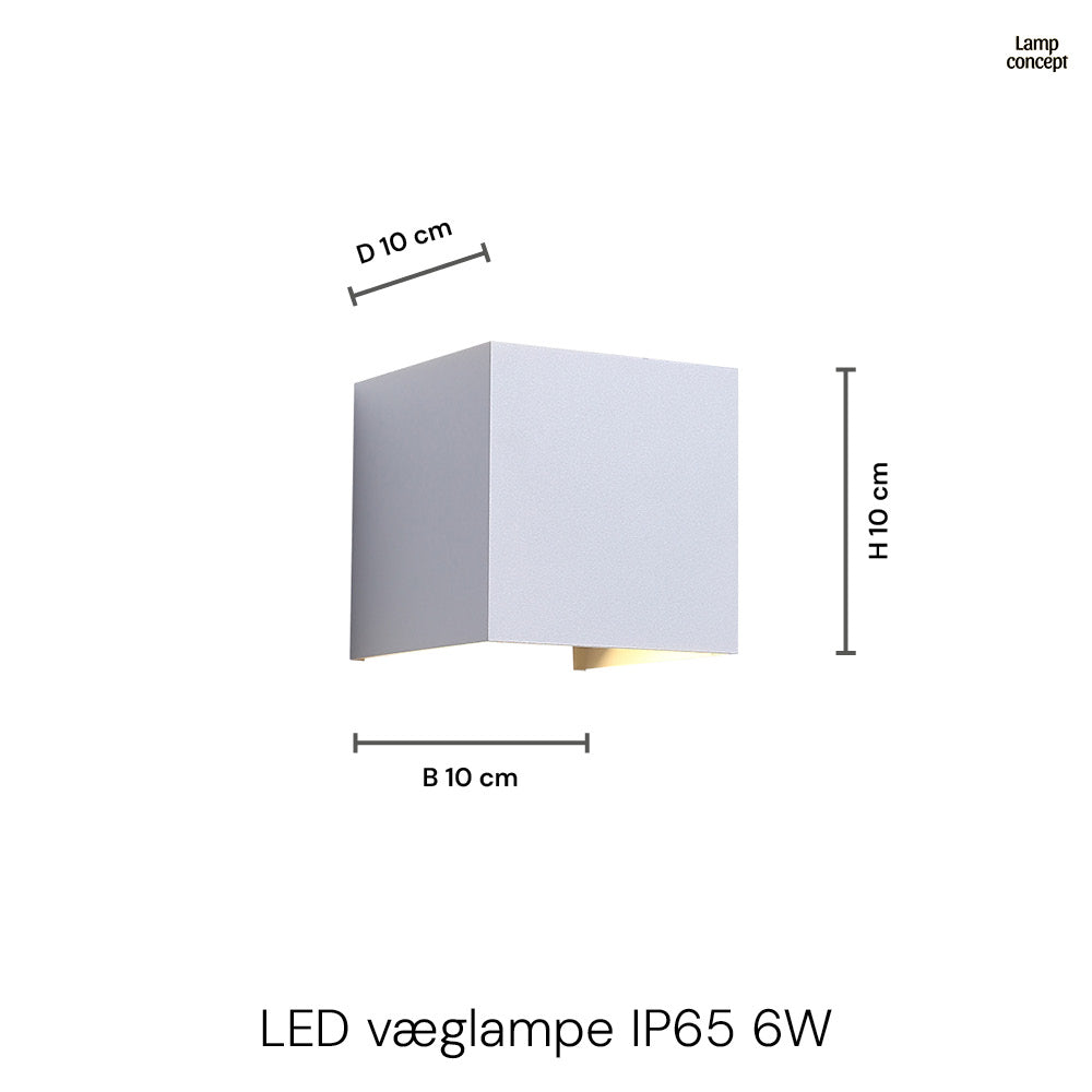 LED Wandspot IP54 6W Buiten Antiek Koper