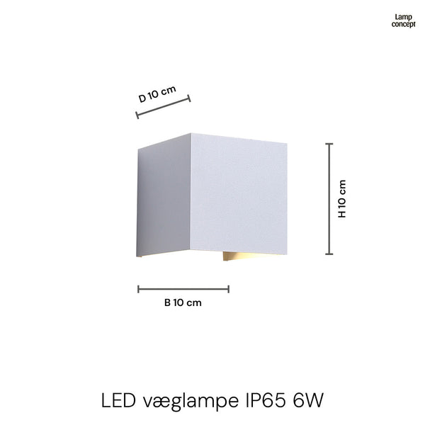 LED Wandspot IP54 6W Buiten Antiek