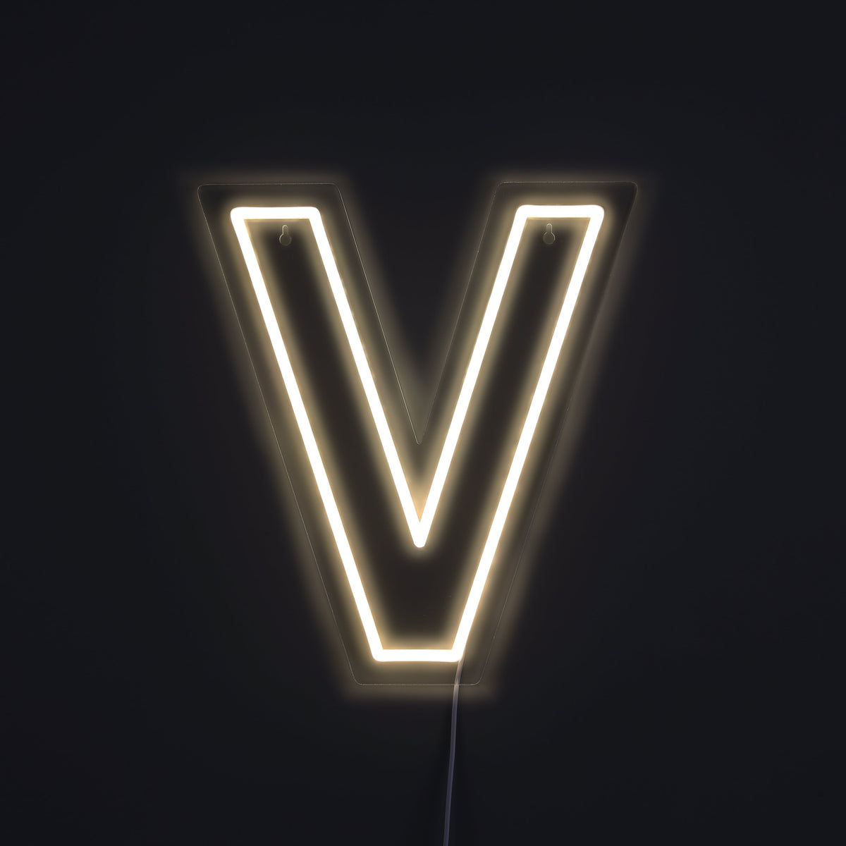 Letter V Neon Wandlamp
