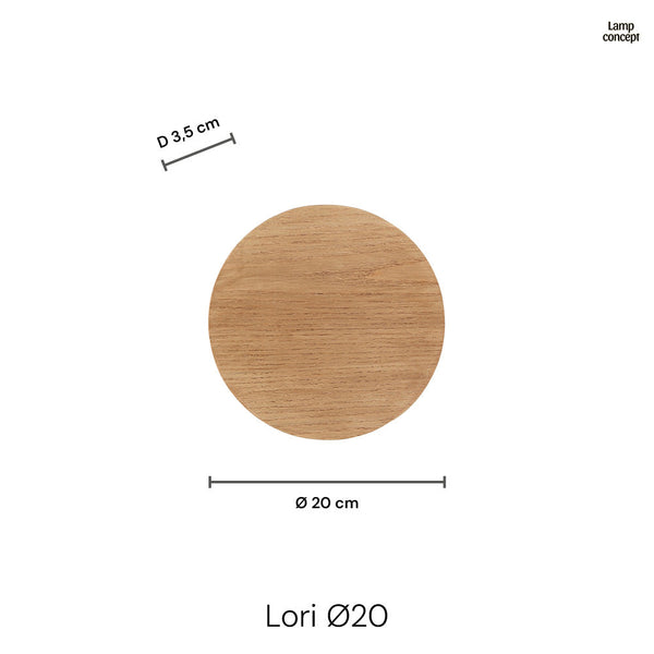 Lori Wandlamp Ø20 Hout