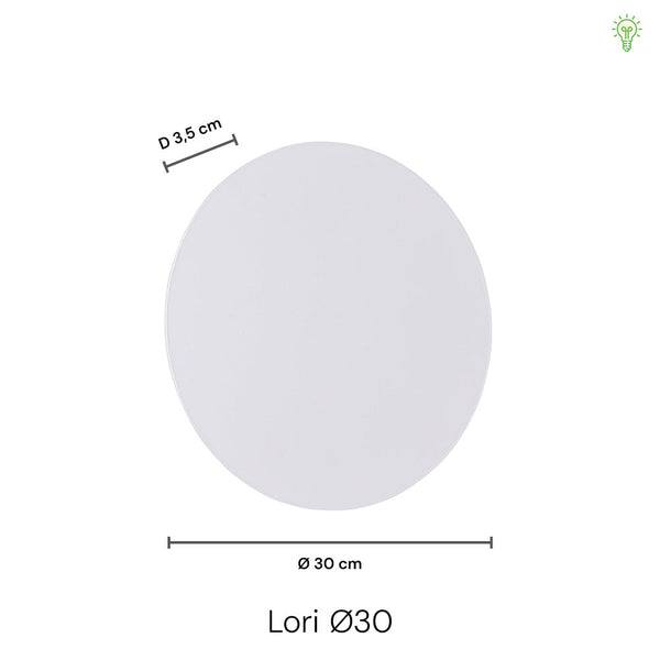 Lori Wandlamp Ø30 Titanium