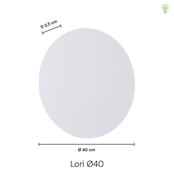 Lori Wandlamp Ø40 Titanium