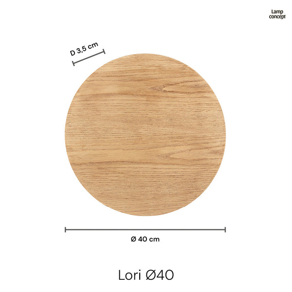 Lori Wandlamp Ø40 Hout