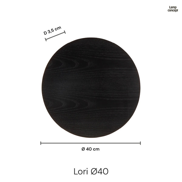 Lori Wandlamp Ø40 Holder Hout
