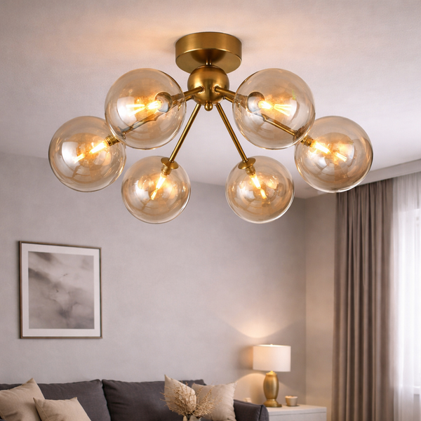 Lugano Plafondlamp Ø64 Amber