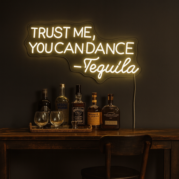 Trust Me You Can Dance Neon Vägglampa Vit