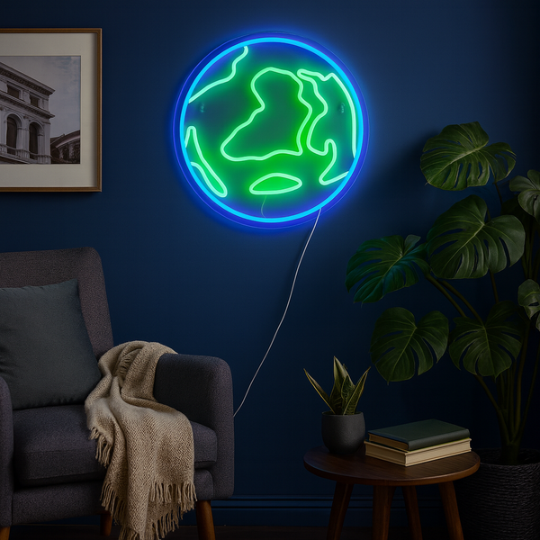 Aarde Neon Wandlamp