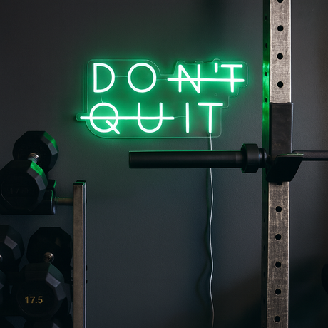 Don't Quit Neon Wandlamp Groen