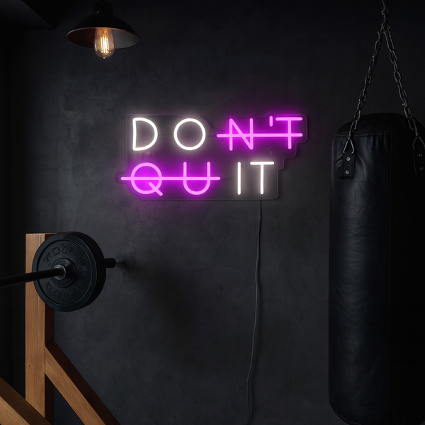 Don't Quit Neon Wandlamp Licht roze