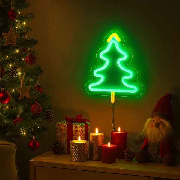 Christmas Tree Neon Vägglampa