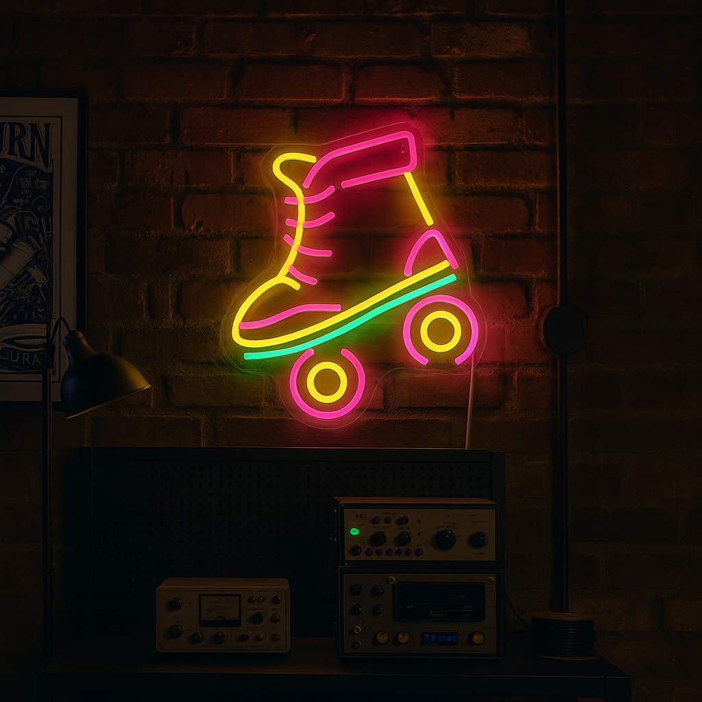 Roller Skates Neon Vägglampa