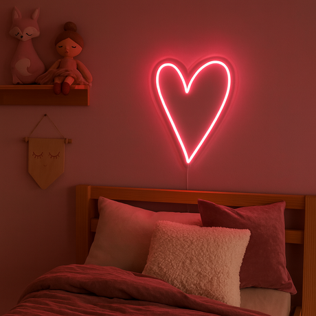 Hart Neon Wandlamp