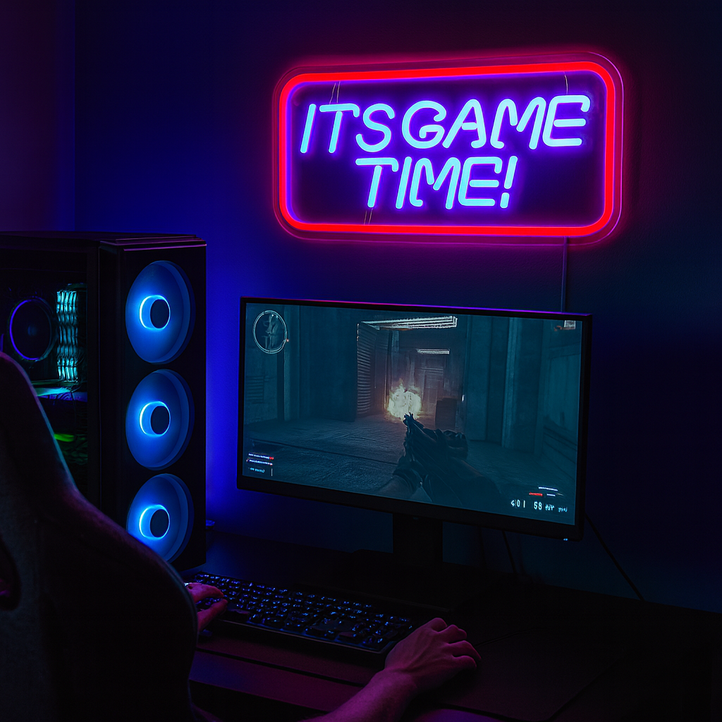 Its Game Time Neon Wandlamp