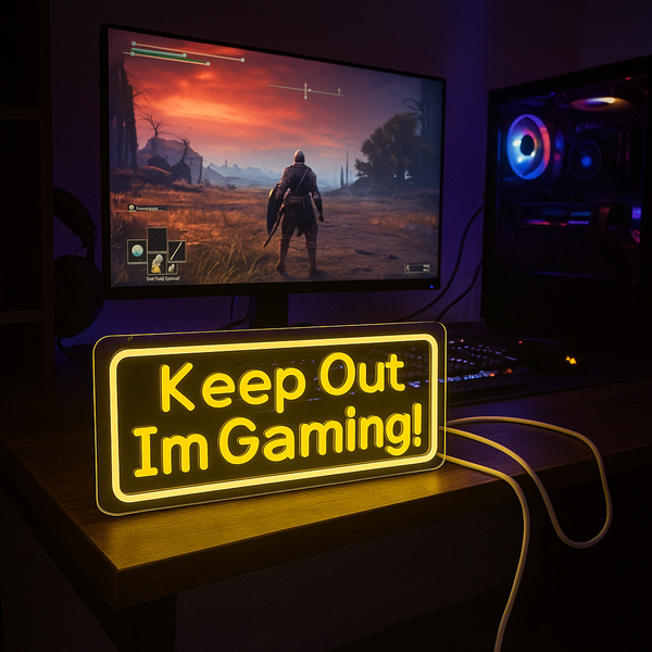 Keep Out Im Gaming Neon Wandlamp