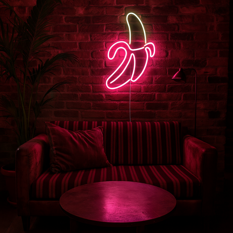 Banaan Neon Wandlamp Roze