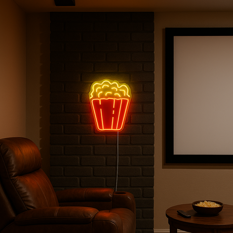 Popcorn Neon Vägglampa