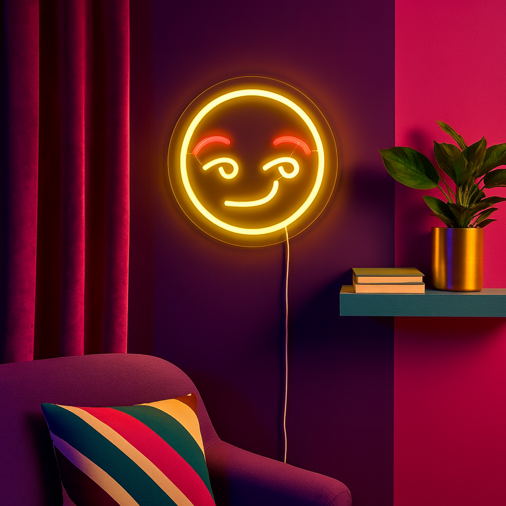 Emoji Flirt Neon Wandlamp