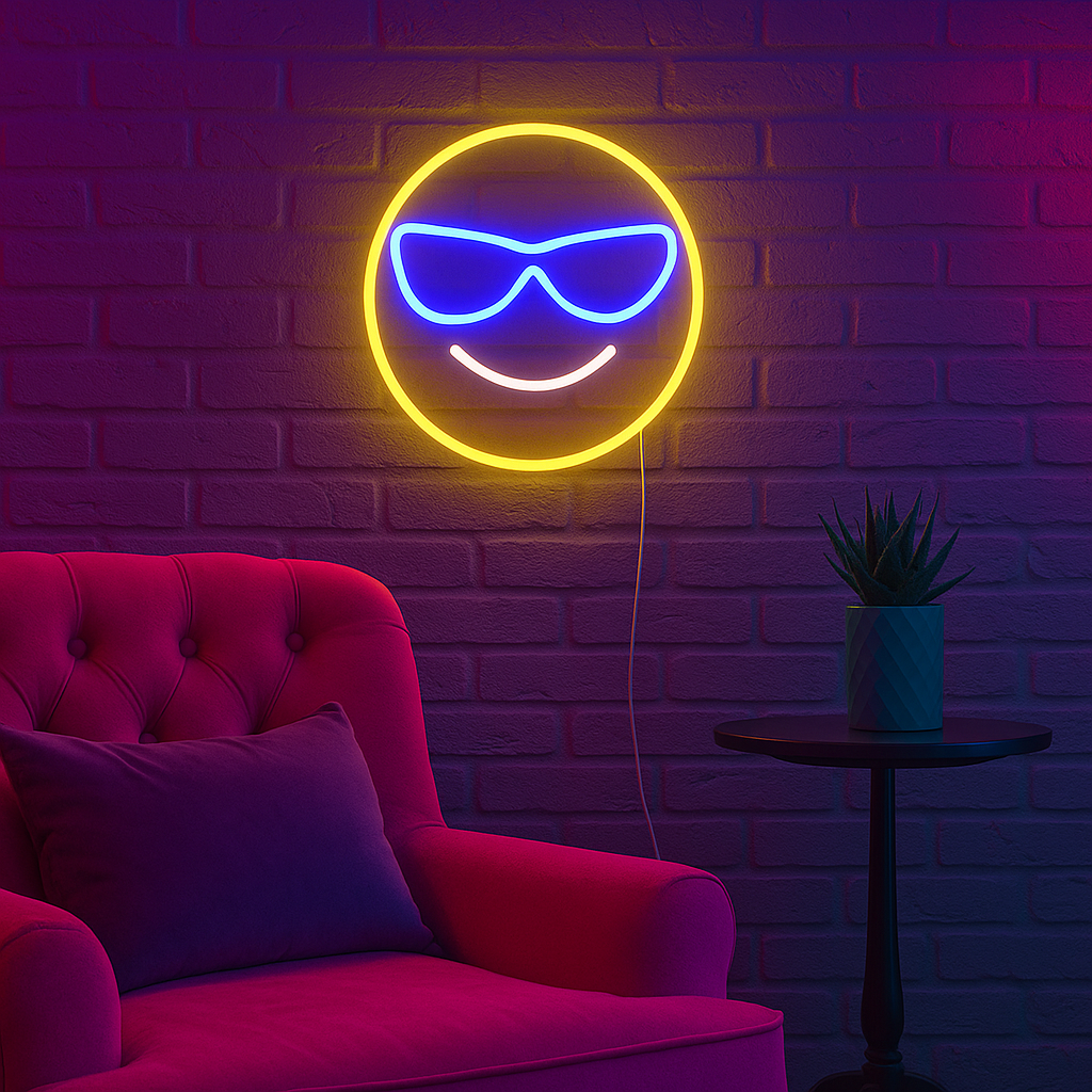Emoji Cool Neon Wandlamp