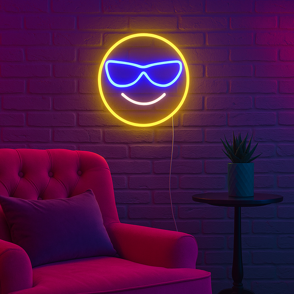 Emoji Cool Neon Wandlamp