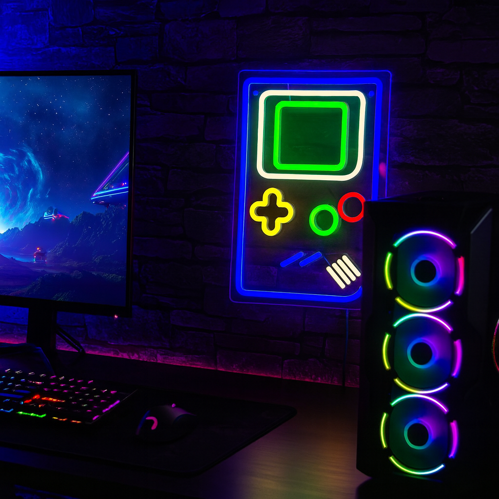 Gameboy Neon Wandlamp