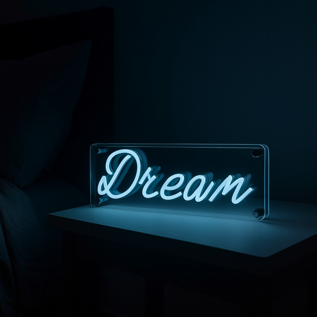 Dream LED Neon Box Tafellamp