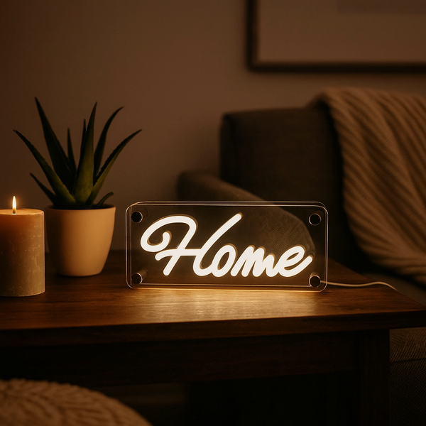 Home LED Neon Box Tafellamp