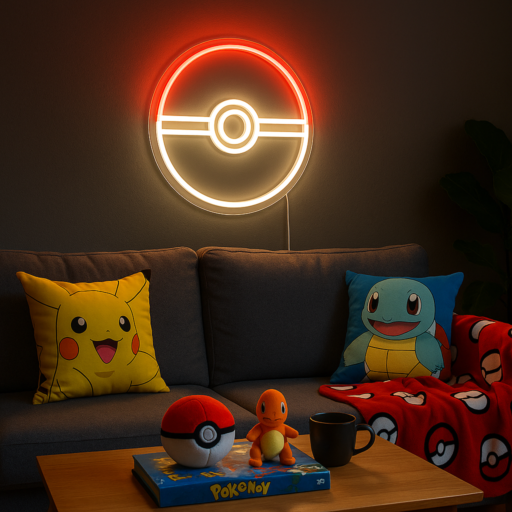 Pokéball Neon Vägglampa